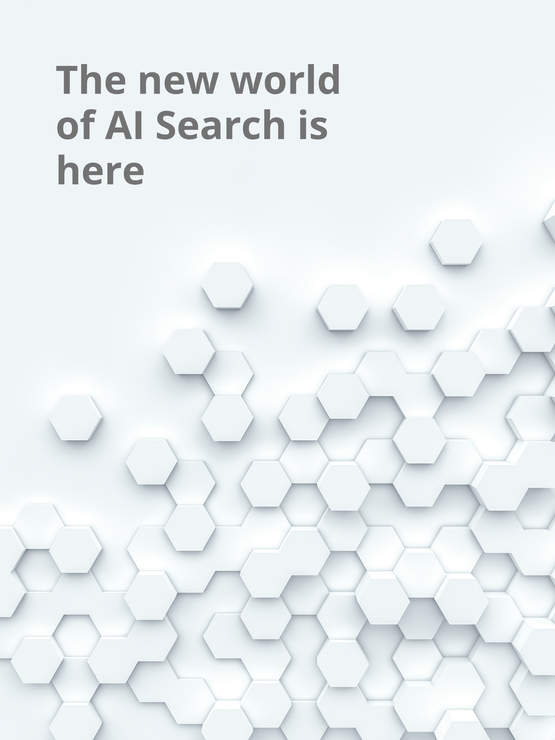 A poster that says the new world of al search is here
