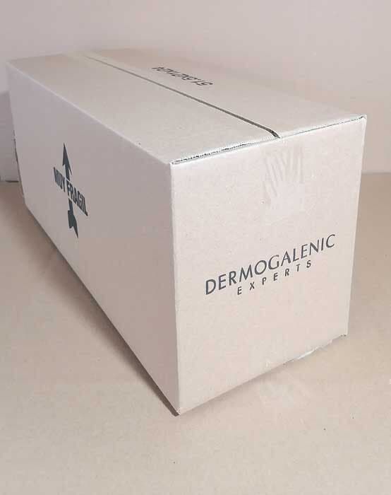 Un cuadro blanco con la palabra dermogalénico