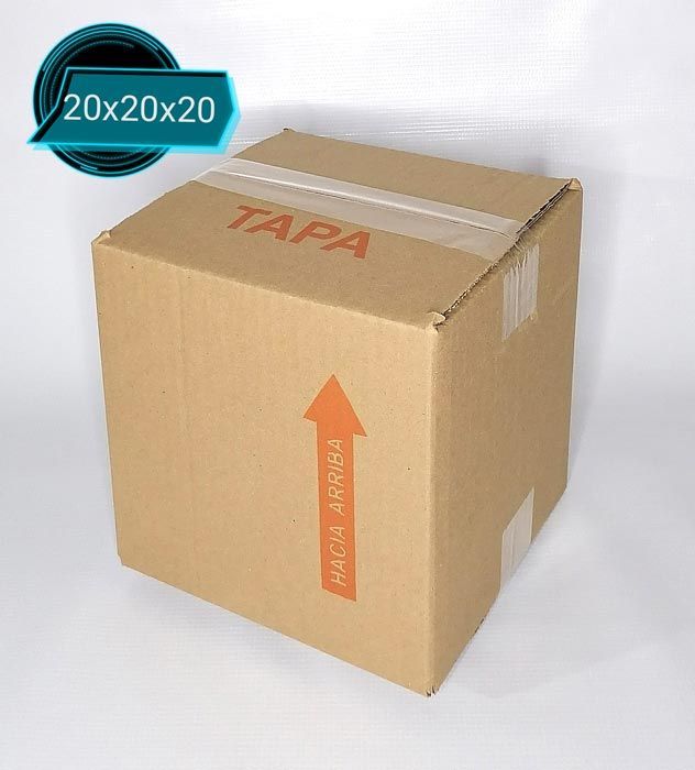 Una caja de cartón marrón con la palabra tapa.