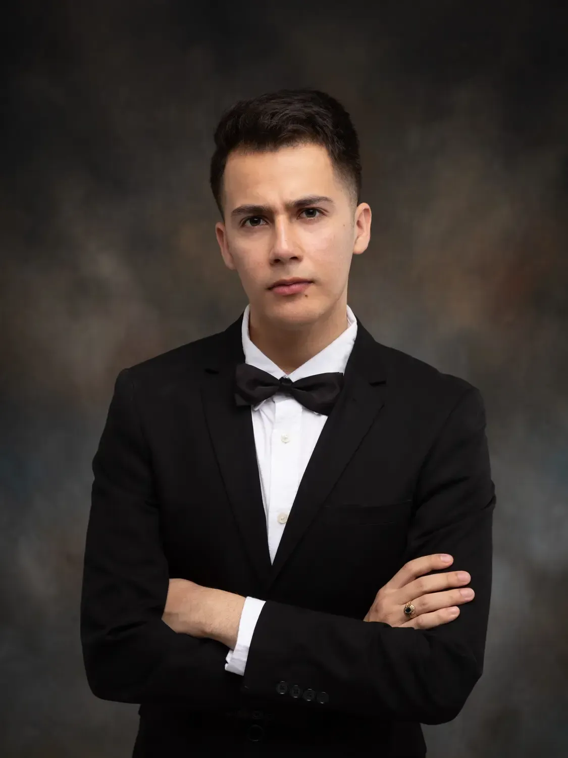 Glendale headshot photographer Latino actor in formal wear Los Angeles