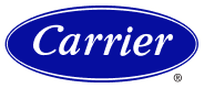 Carrier logo with white text in a blue oval.