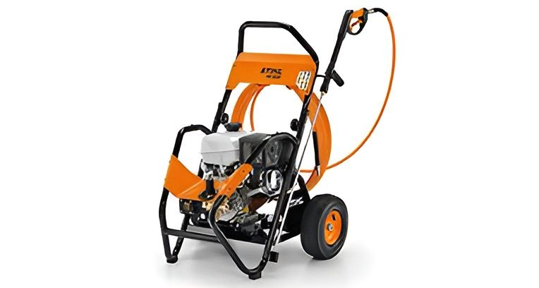 A Stihl Pressure Washer is Sitting on a White Surface — Urunga Chainsaw and Mower in Urunga, NSW