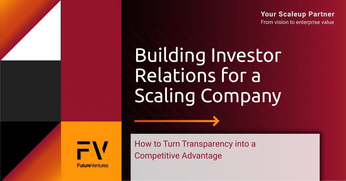 Abstract cityscape of blue-lit rectangular structures, some with orange and red hues. Dark background.