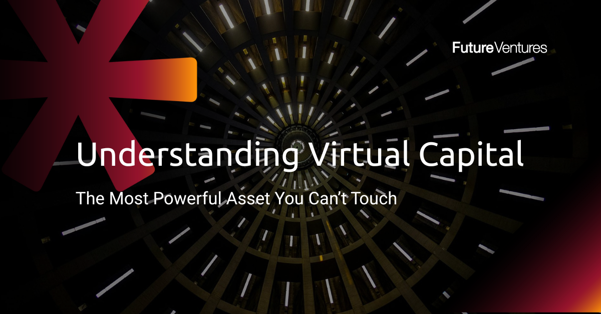 Looking up at a spiral-shaped building with lights coming out of it.