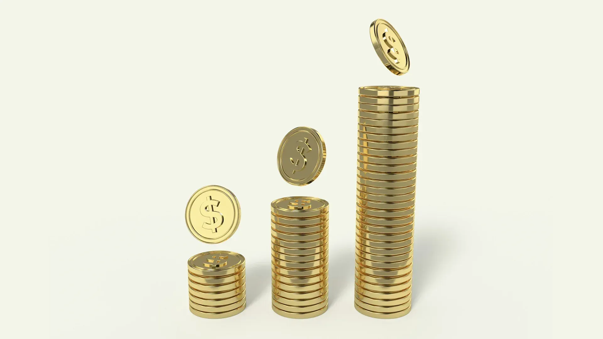 An illustration of stacked coin yokens