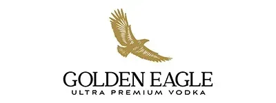 Golden Eagle Ultra Premium Vodka logo with a golden eagle over the brand's name.