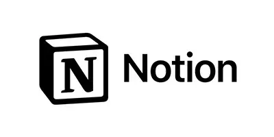 The notion logo is a black and white block with the letter n on it.