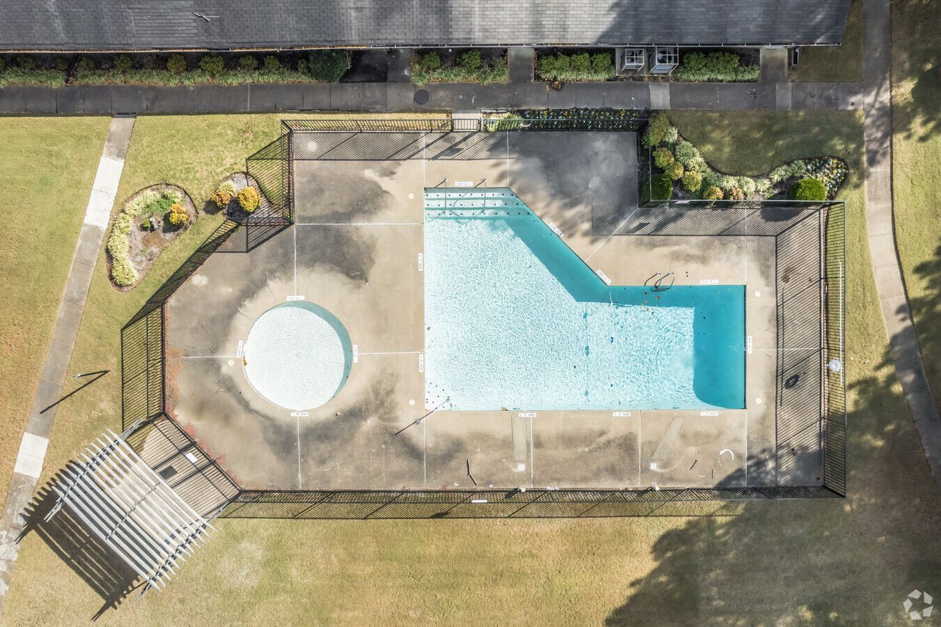 Aerial pool photo