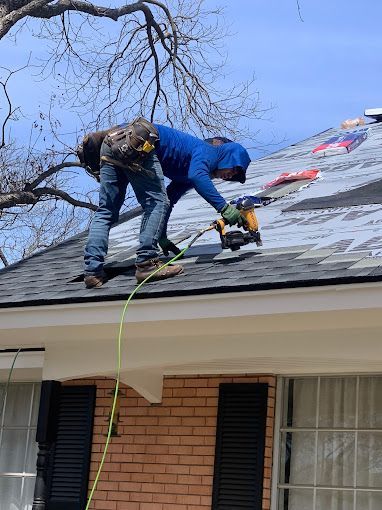 roofing installation on the job