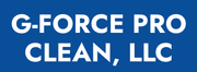 The logo for g-force pro clean llc is blue and white.
