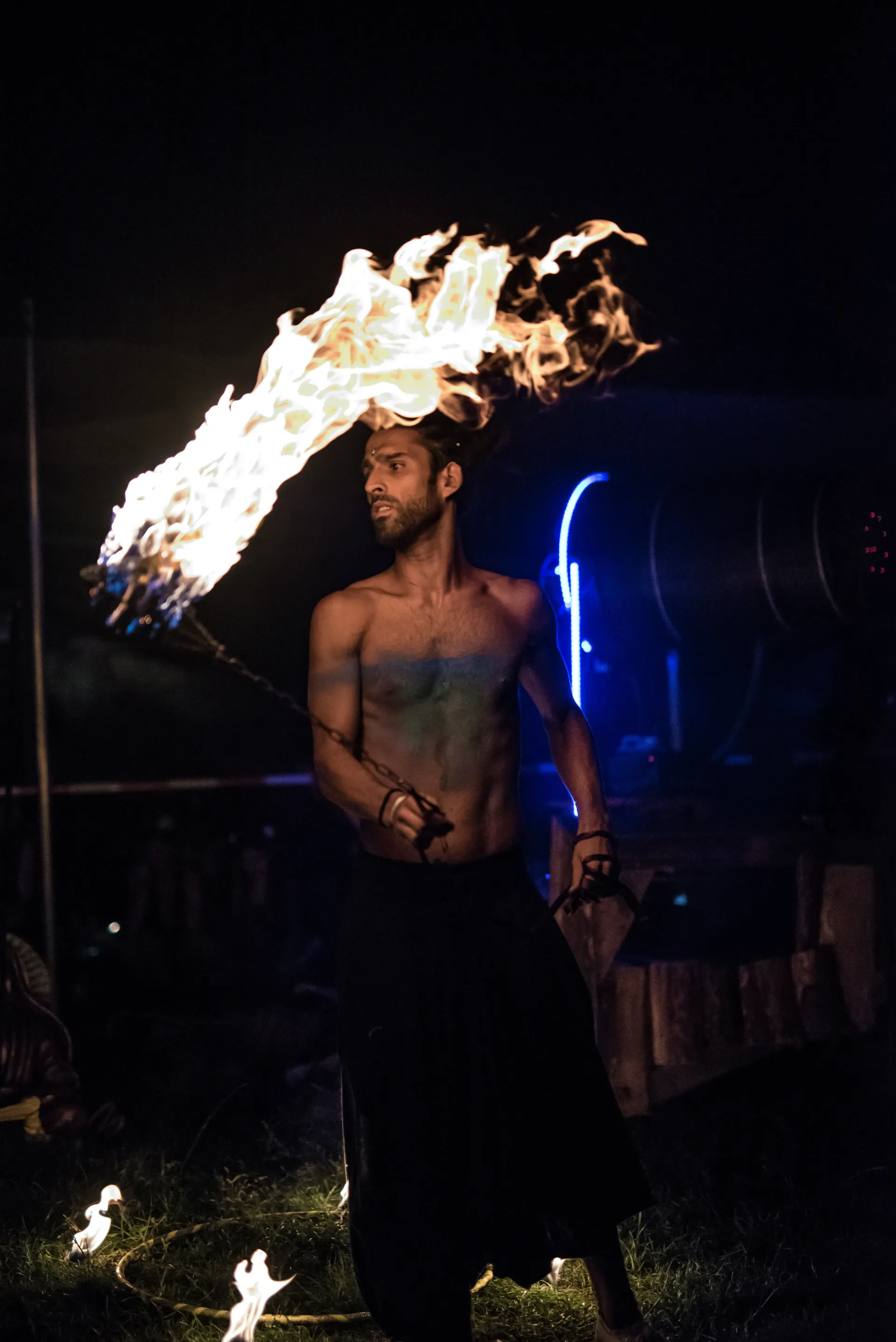 Espetáculo de fogo 4 Elements 
A foto foi tirada no festival Psy-fy na Holanda.
Polytricks Productions