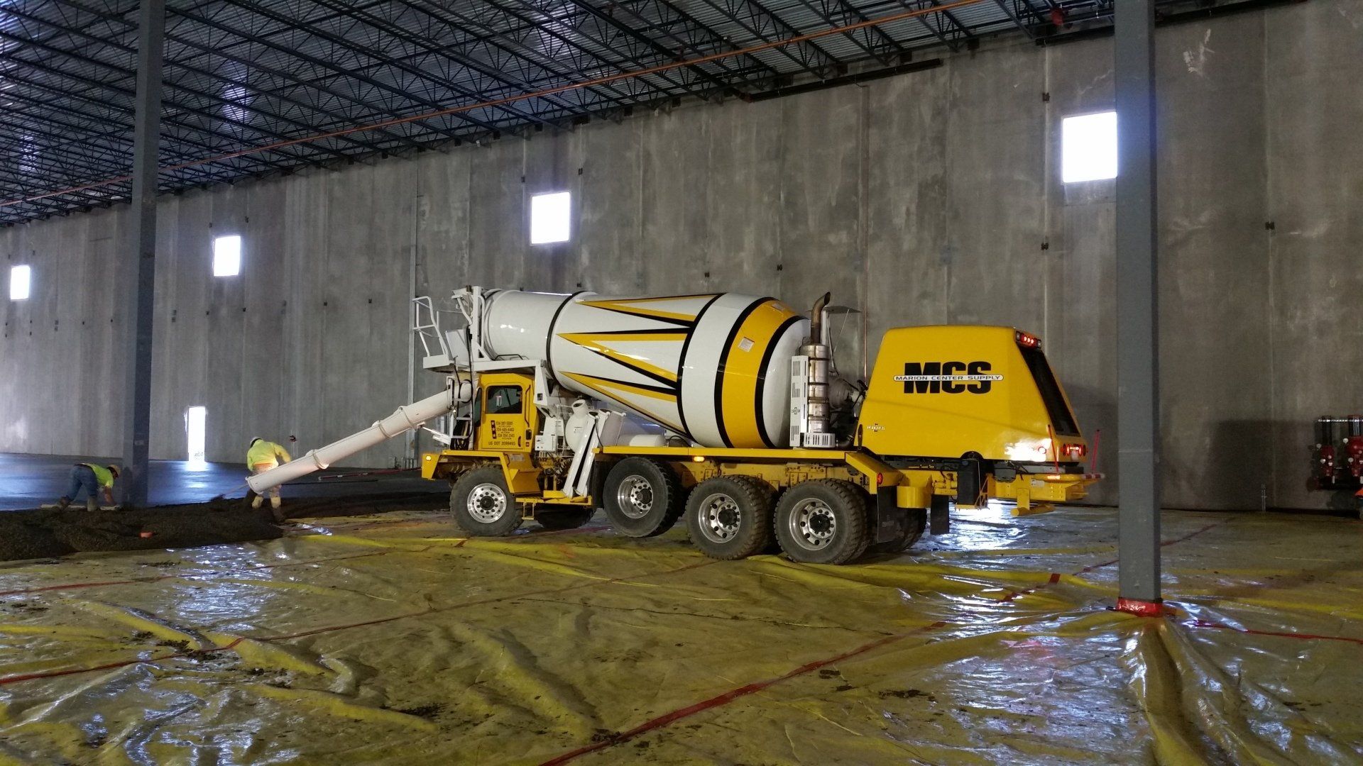 Concrete Mixer Truck and Crane — Marion Center, PA — Marion Center Supply Inc