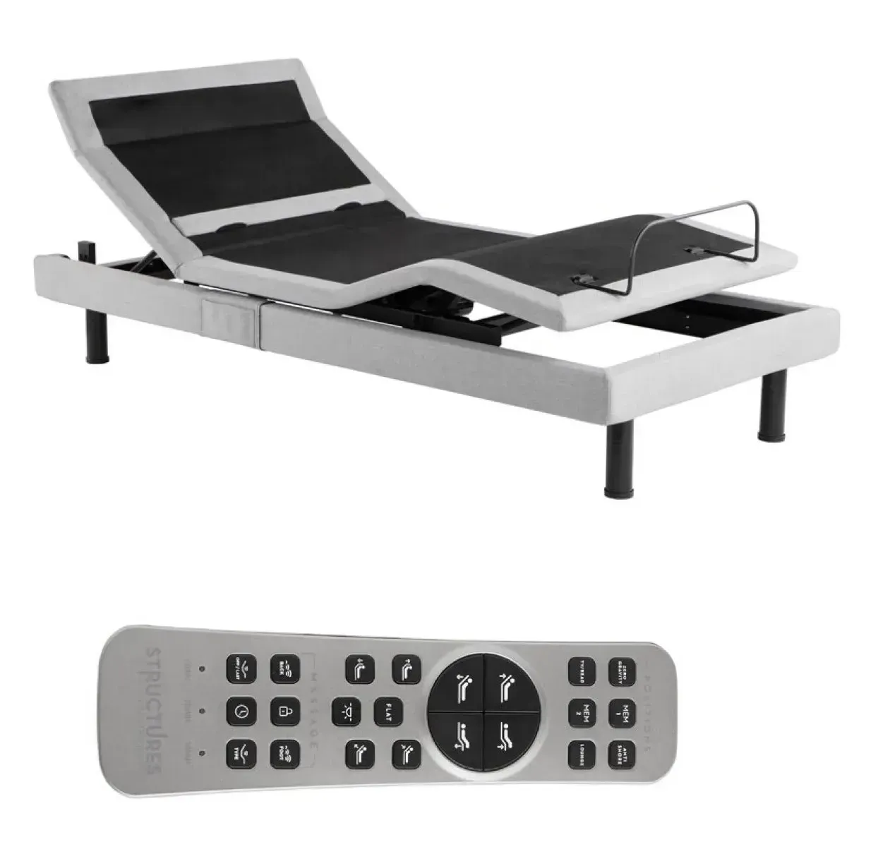 Malouf S755 adjustable bed and bed frame with remote control