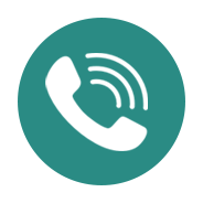Icon Telefonhörer mit drei abgehenden Wellen