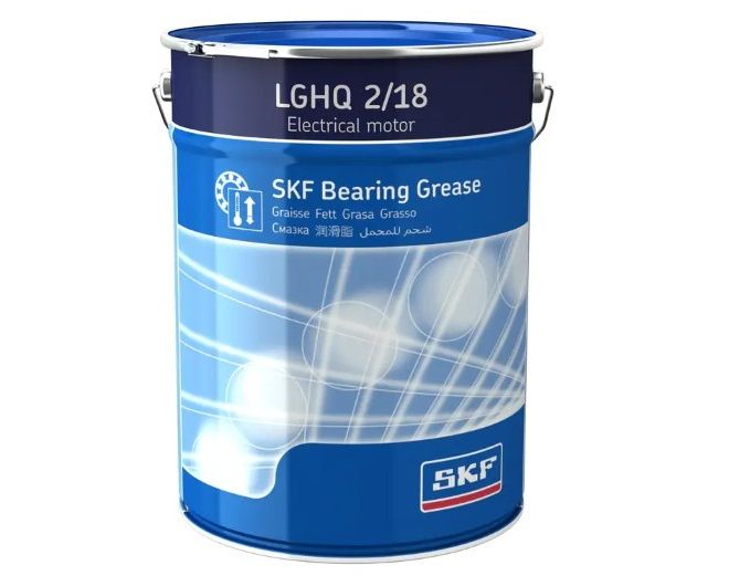 Secchio di grasso per cuscinetti SKF blu con etichetta 