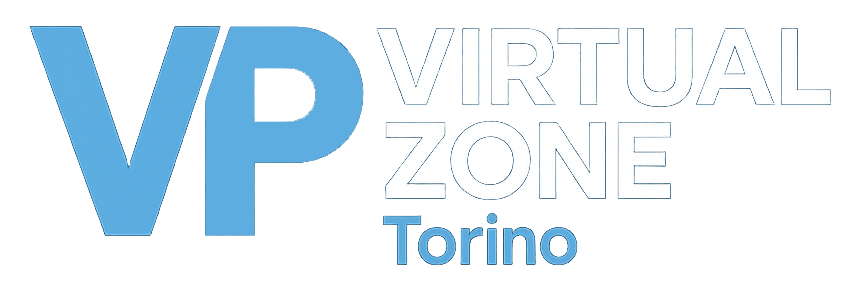 Logo Virtual Zone Torino sala giochi realtà vistuali