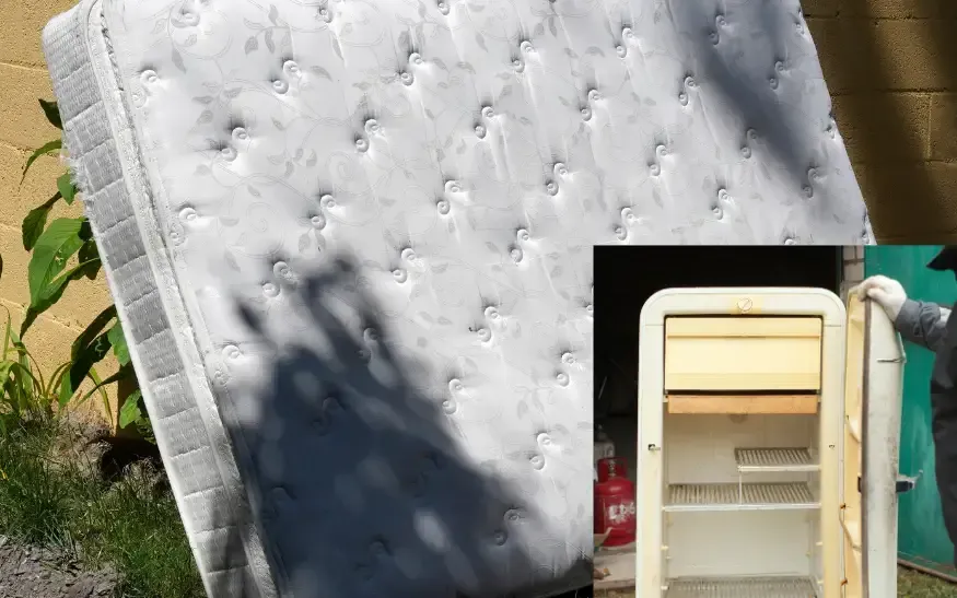 cabinets, door frames, and other residential junks