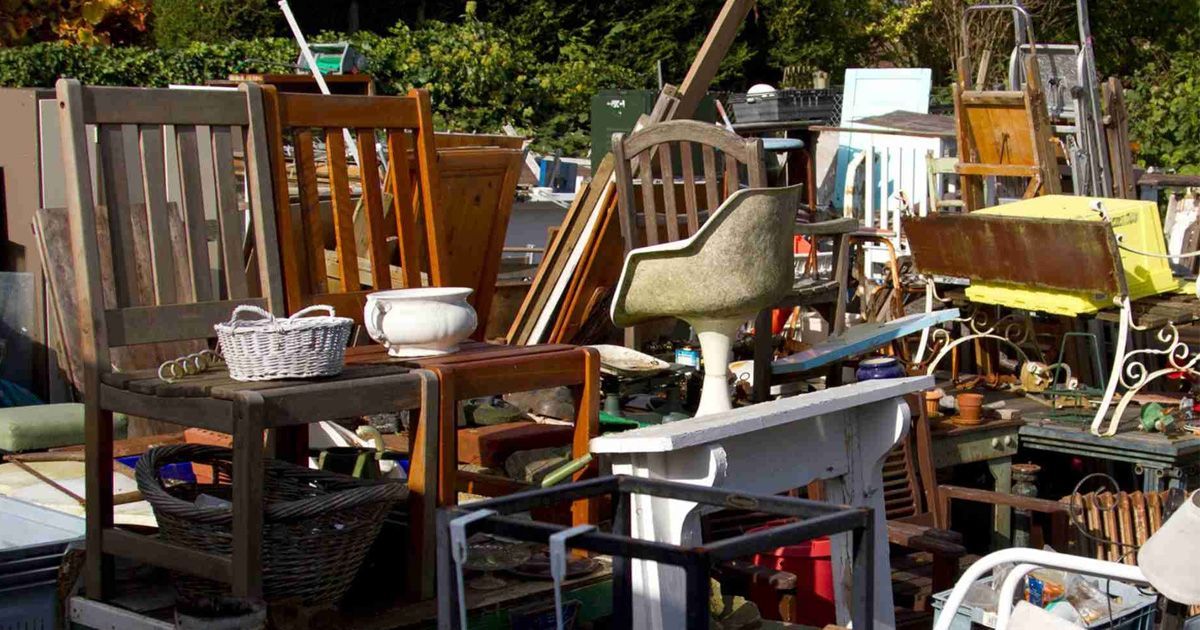 dining sets, old desks, and other junks for curbside pickup