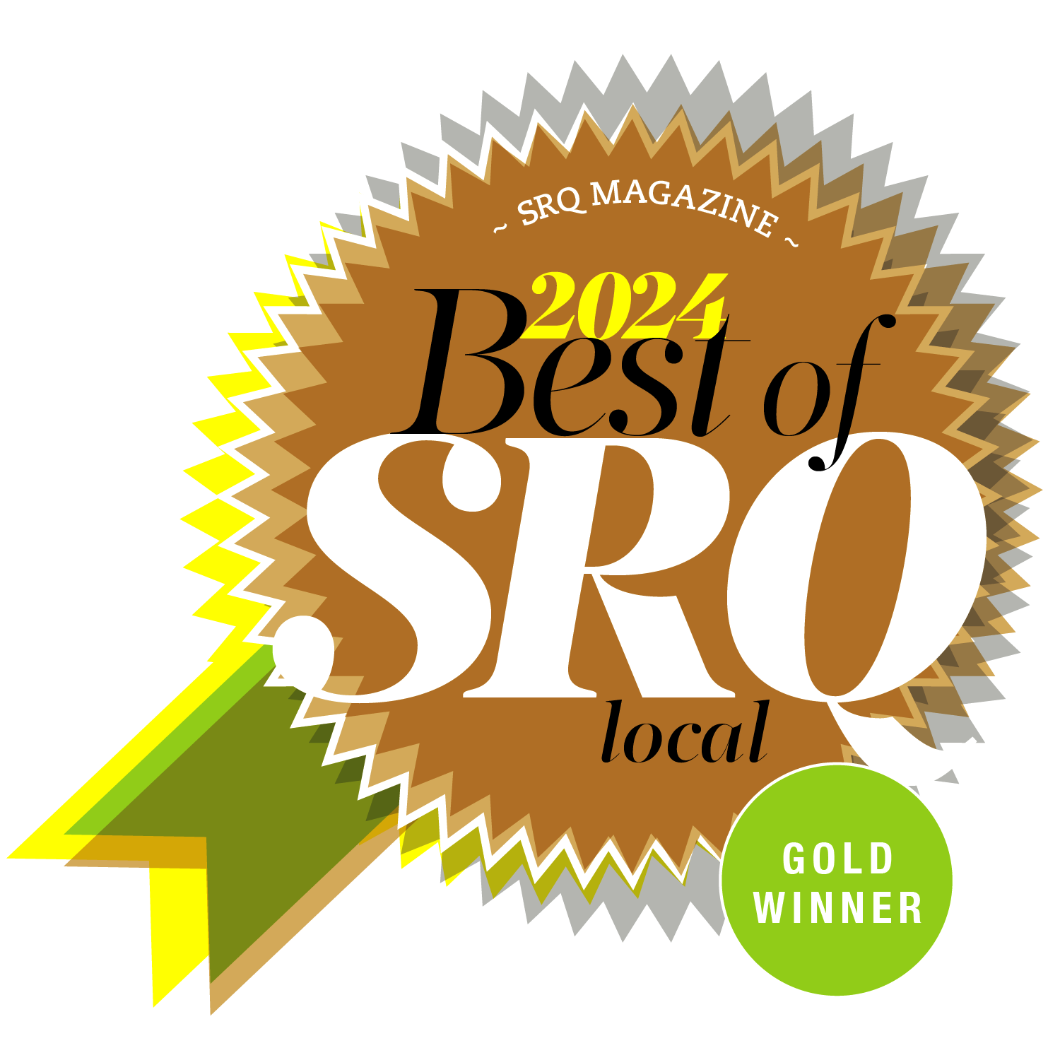A srq magazine logo that says best of srq local