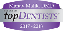 Manav malik , dmd is a top dentist from 2017 to 2018.