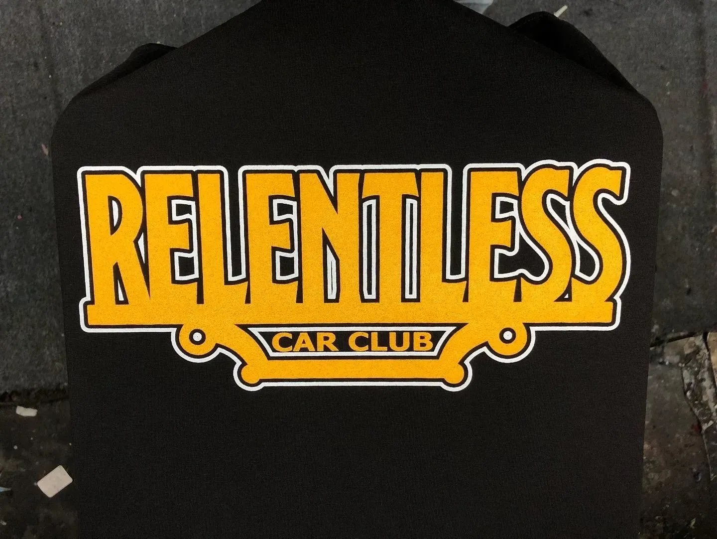 A Black Shirt that says Relentless Car Club on it — Soquel, CA — Sport About Graphics