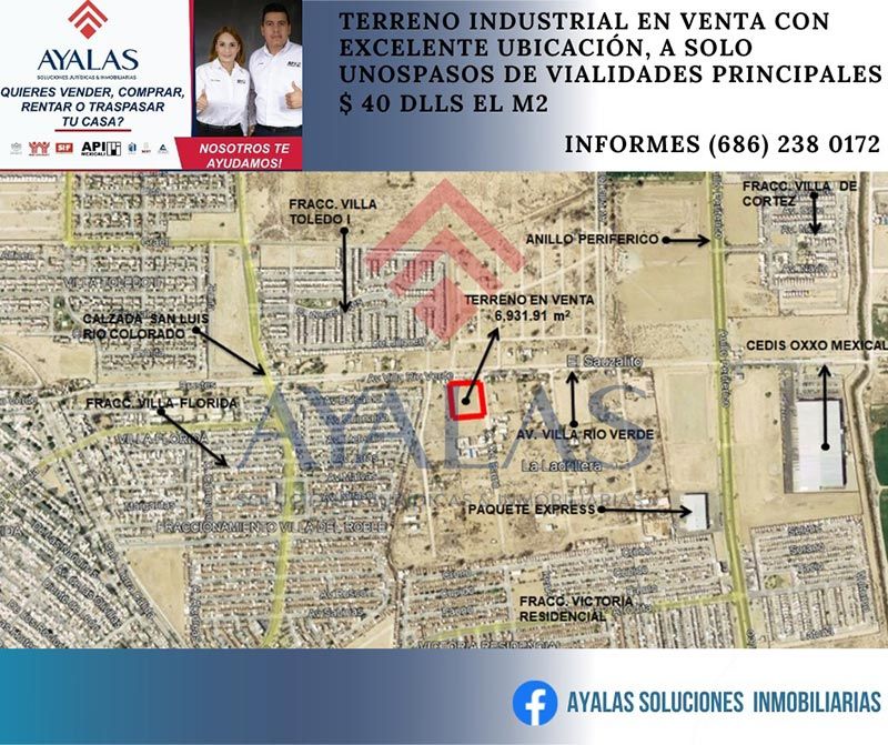Terreno industrial en venta en periférico 215 Mexicali Baja California Norte