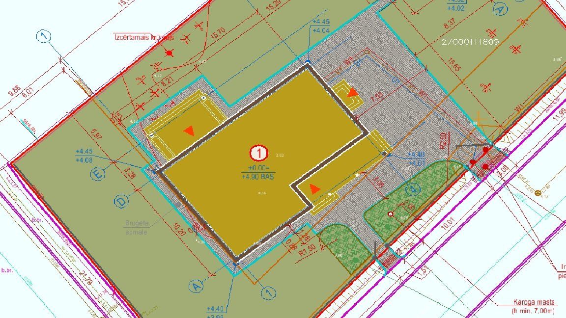 Būvasu un komunikāciju nospraušana