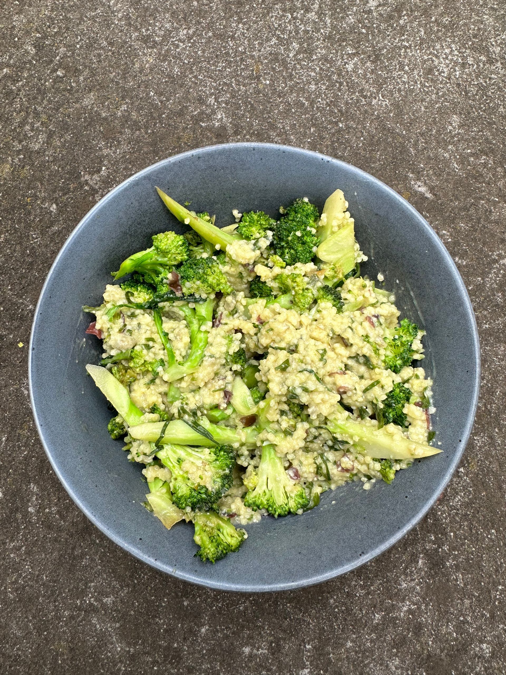 millet porridge with brocolli