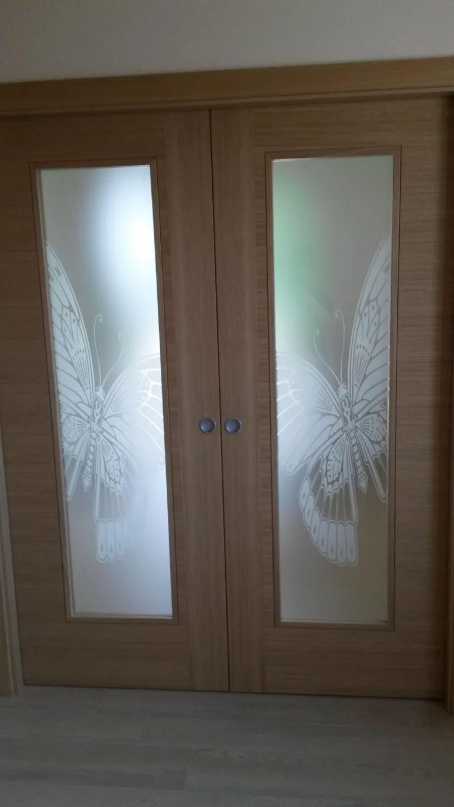 porta in vetro opaco