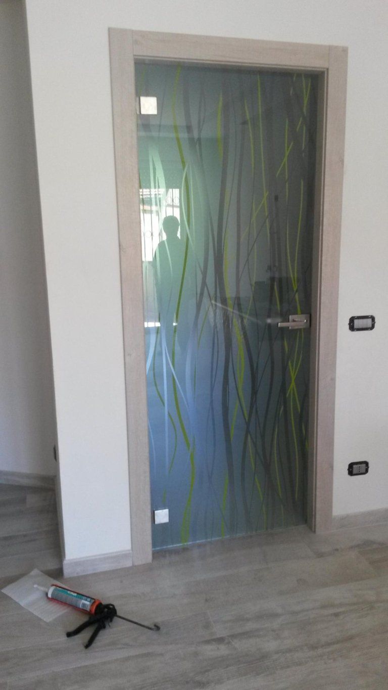 porta interna con vetrata
