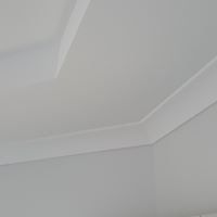 View of the ceiling after plaster work