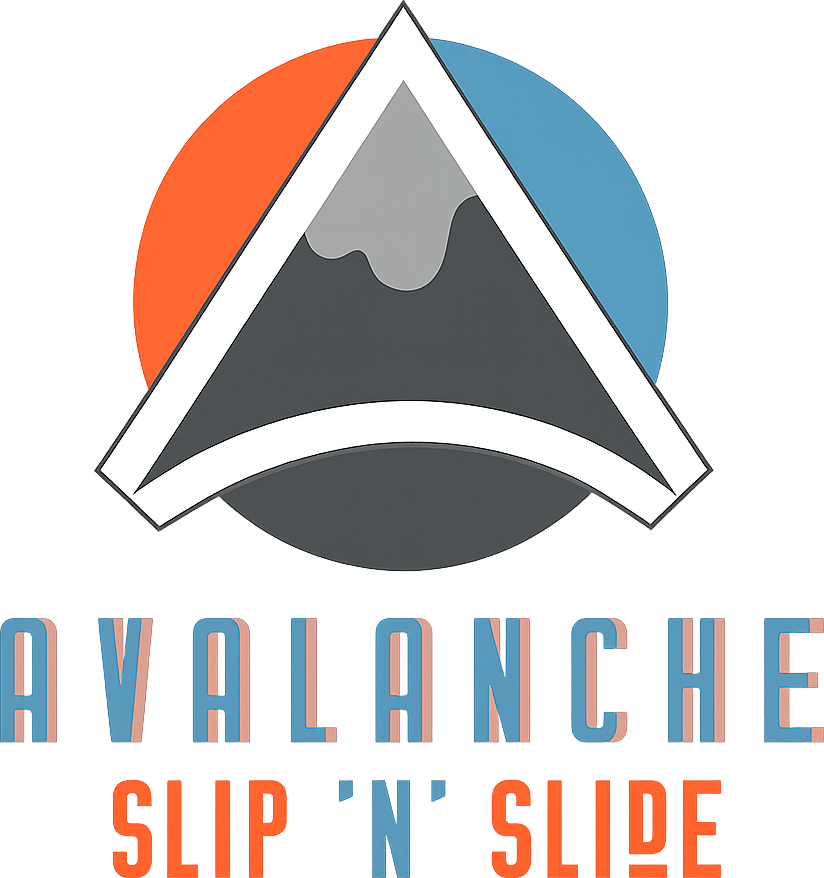 Logo featuring a stylized mountain inside a circular sun, with the text 