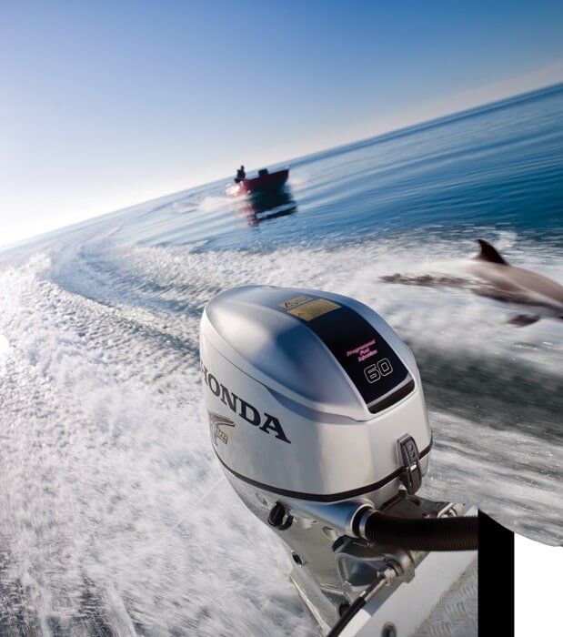 Boat with Honda Brand Engine — Marine Products & Repairs in Mackay, QLD