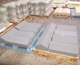 twice weathered coping stone in grey coloured