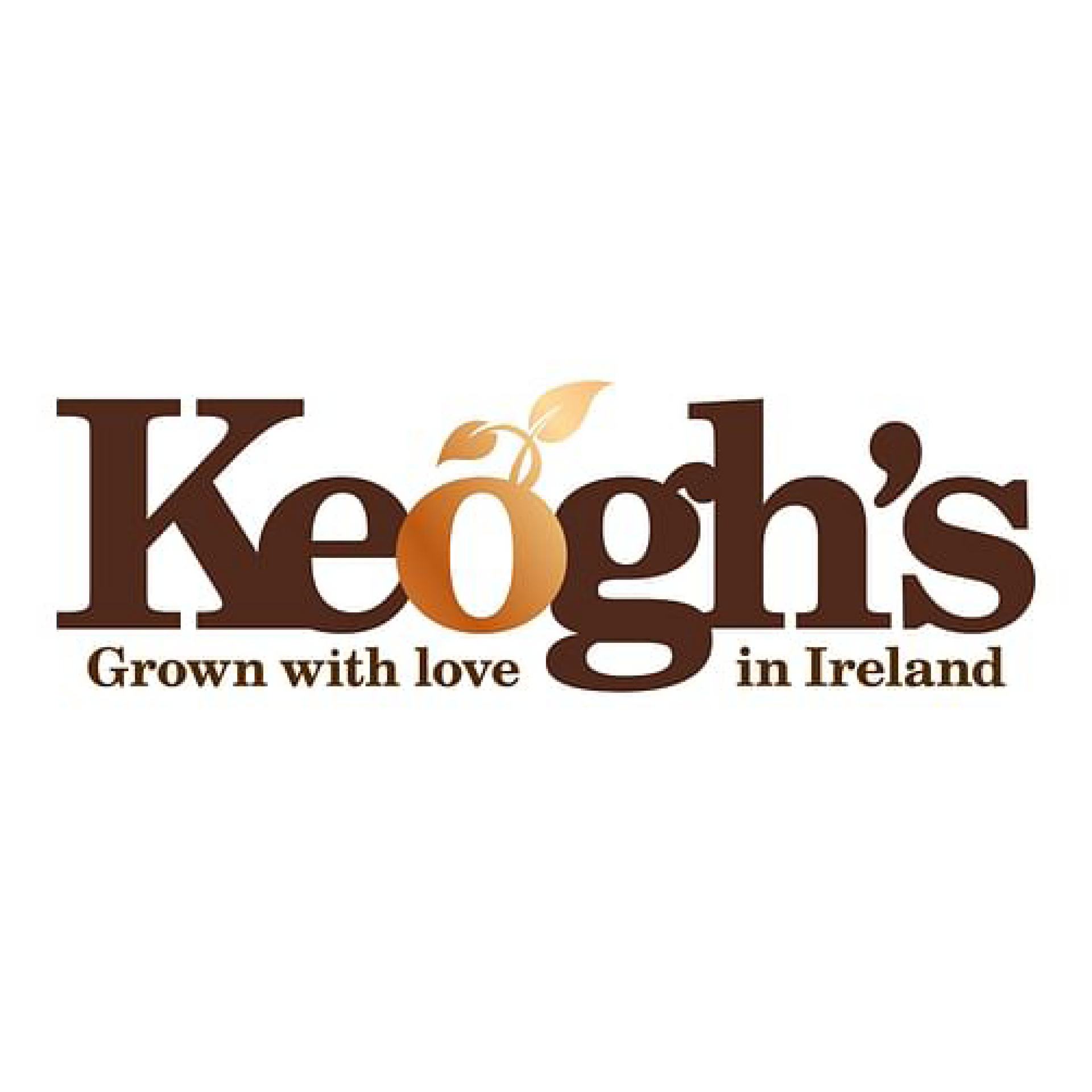 A logo for keogh 's grown with love in ireland