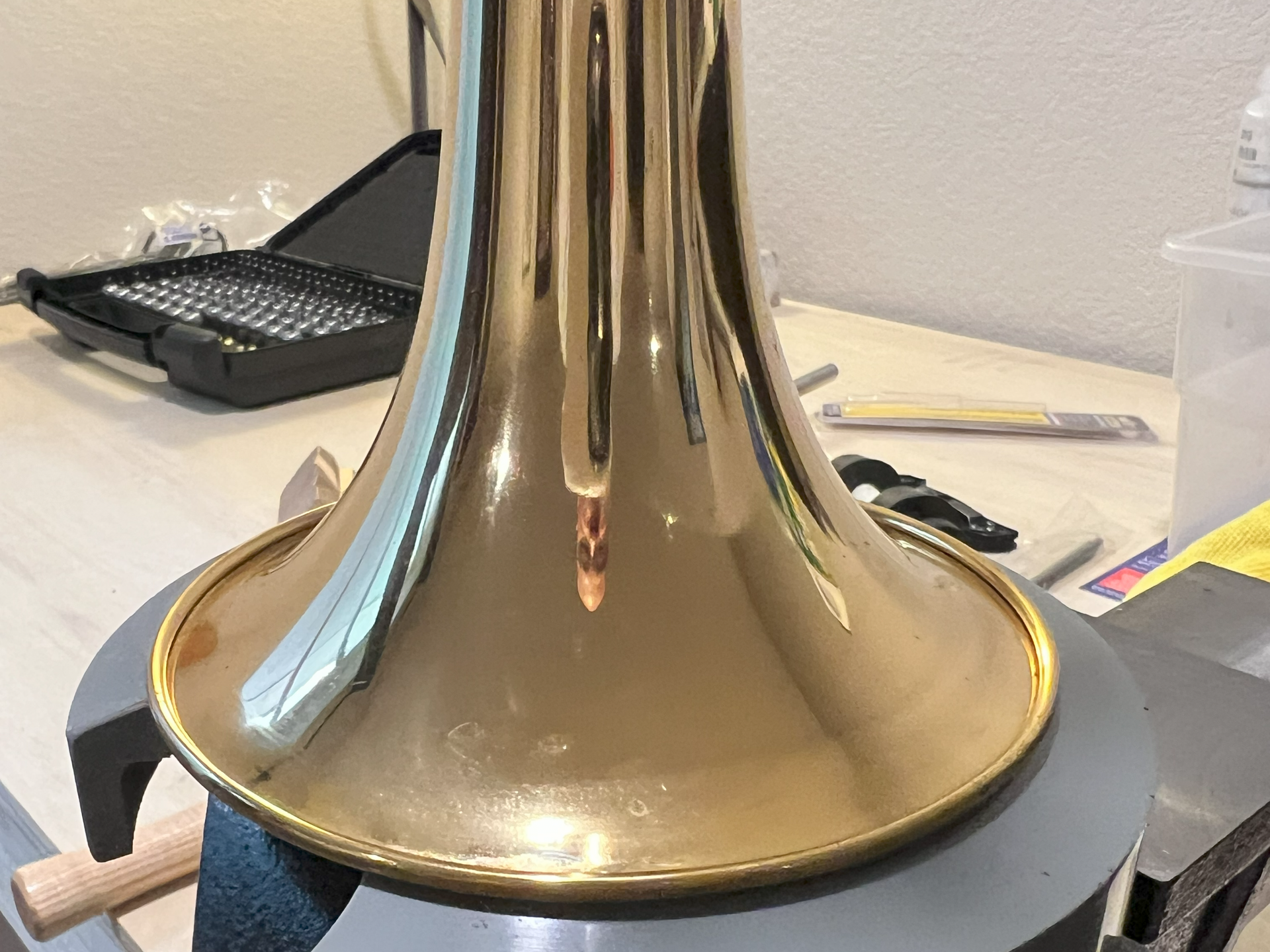 Trumpet bell after repairs