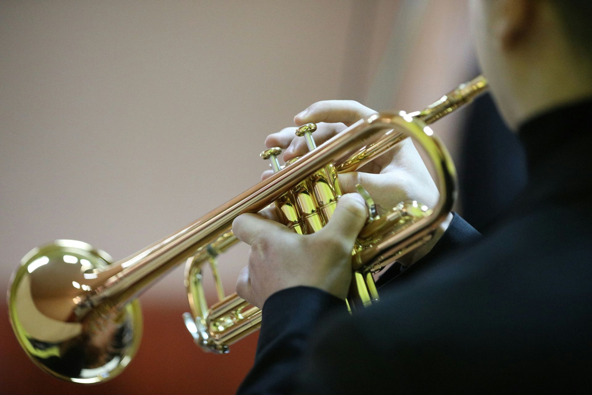 Person playing a trumpet