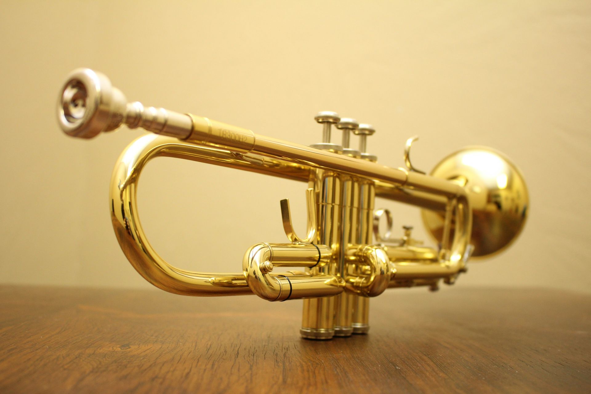 Gold colored trumpet