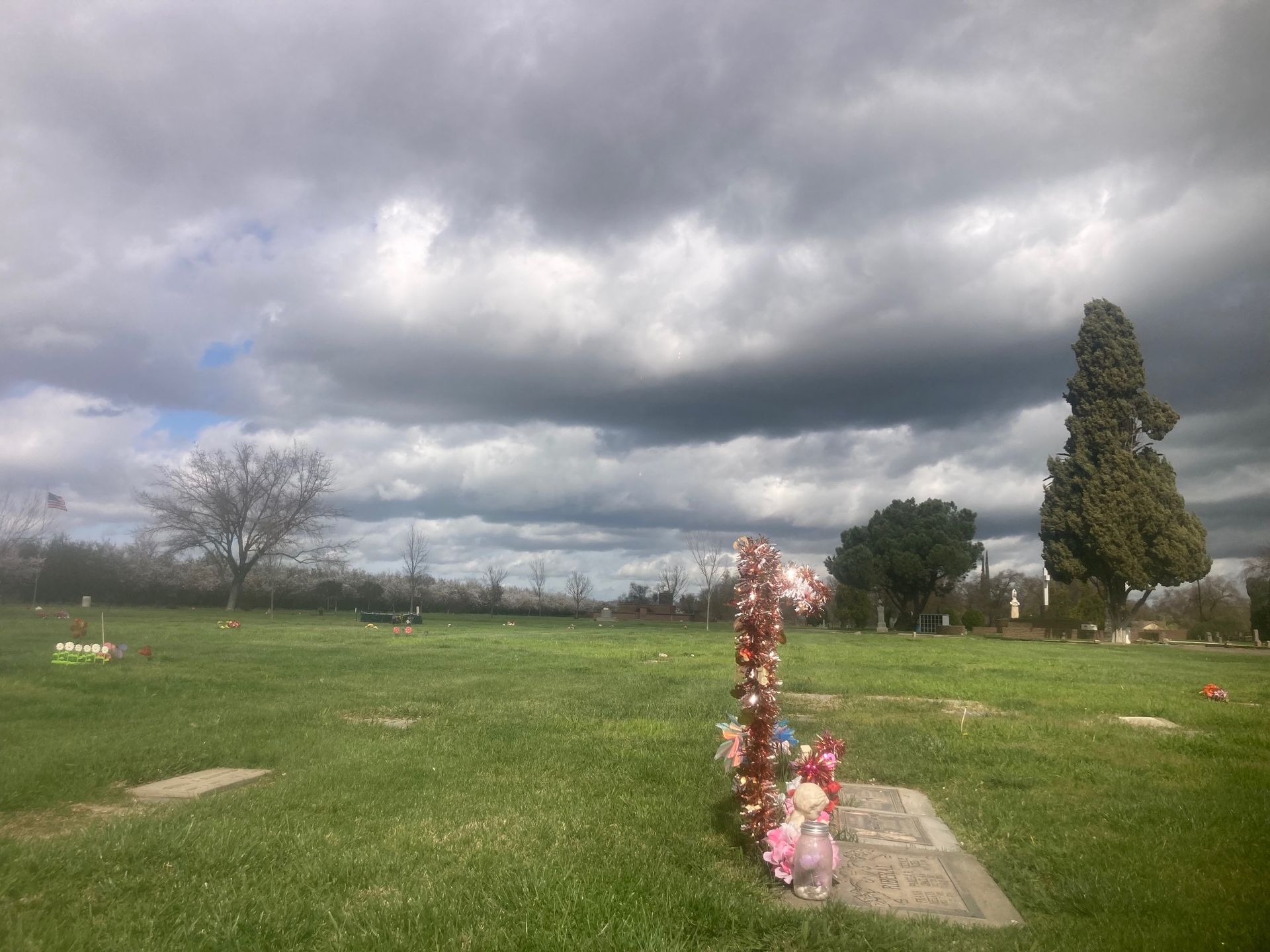 Farmington Memorial Park Cemetery grounds CA