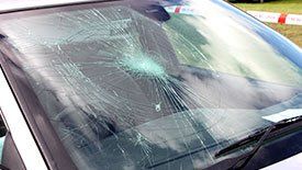 Destroyed Windshield - Windshield Replacement