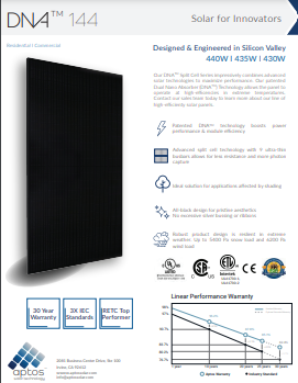Aptos Solar DNA Solar Panel