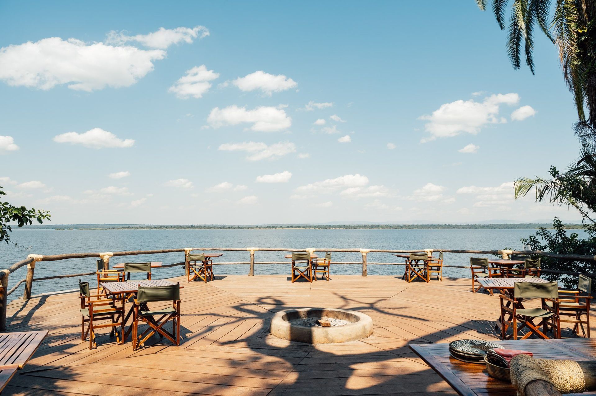 view of lake ihema from ruzizi tented lodge in akagera national park