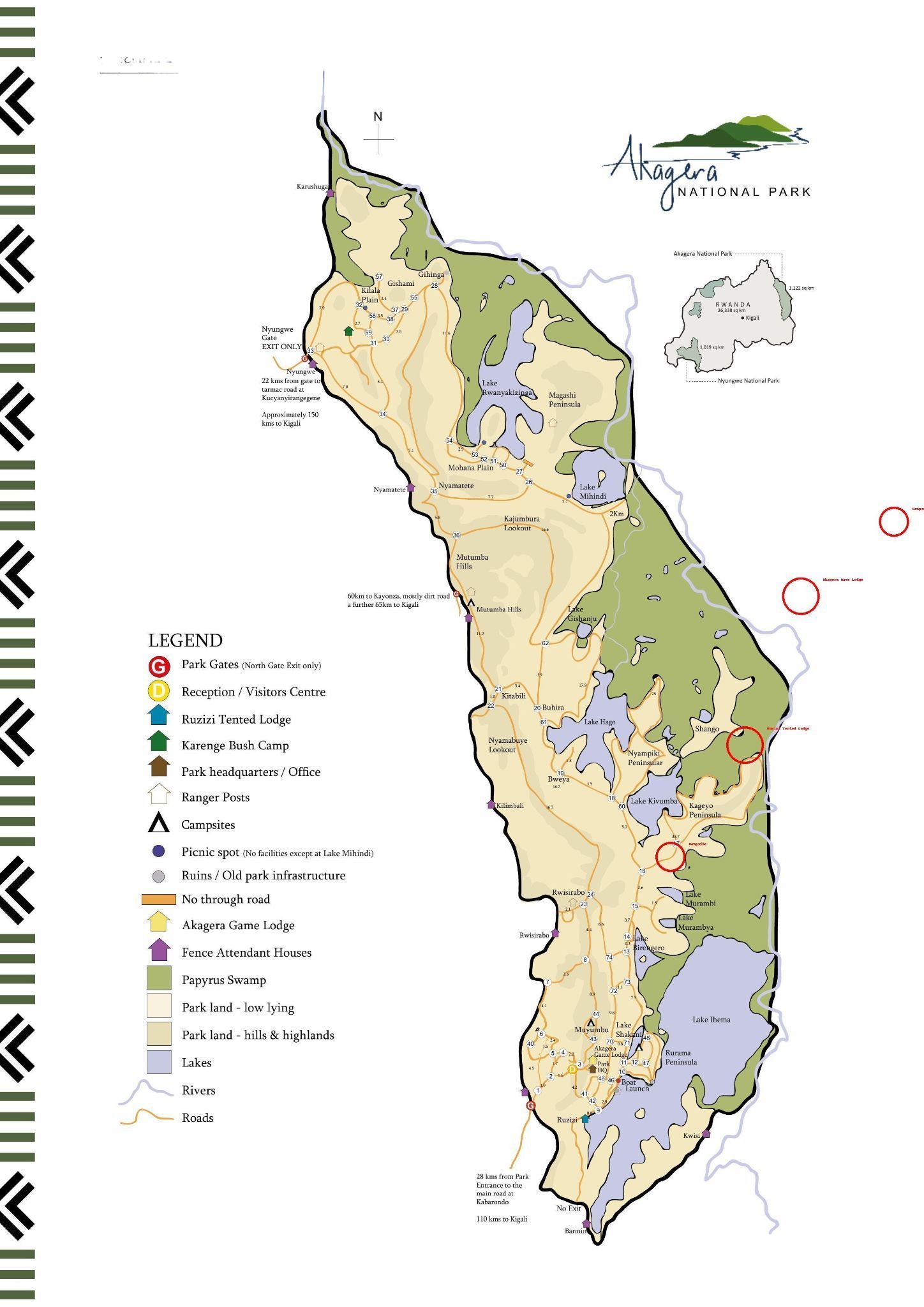 Map of Akagera National Park