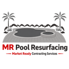 MR Pool Resurfacing logo with a gray pool, palm trees, and the tagline &ldquo;Market Ready Contracting Services&rdquo;