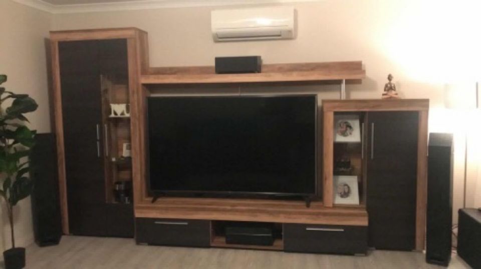 wooden tv unit