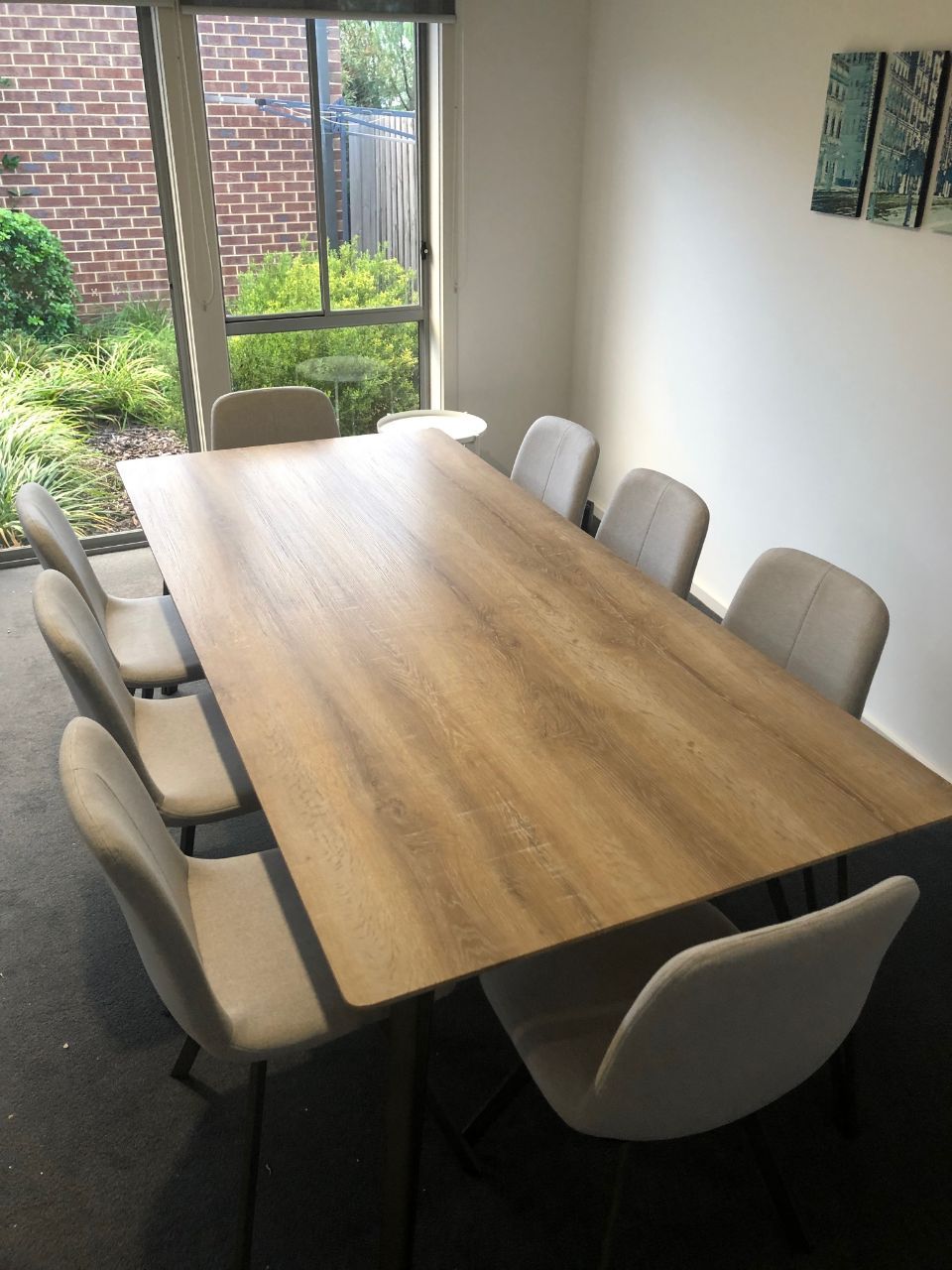 rectangle table with chairs