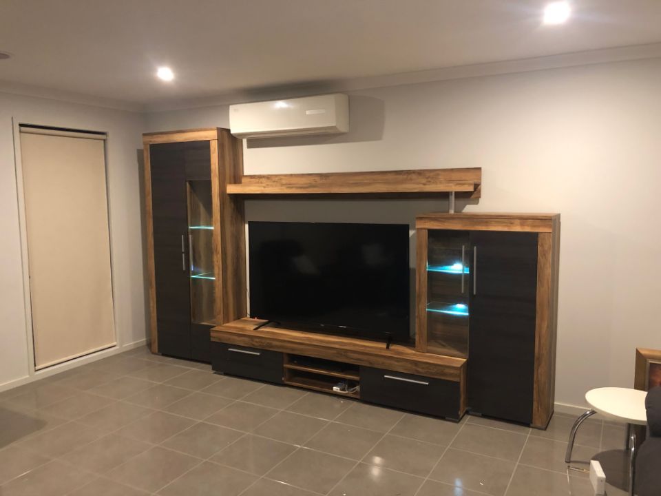wooden tv unit