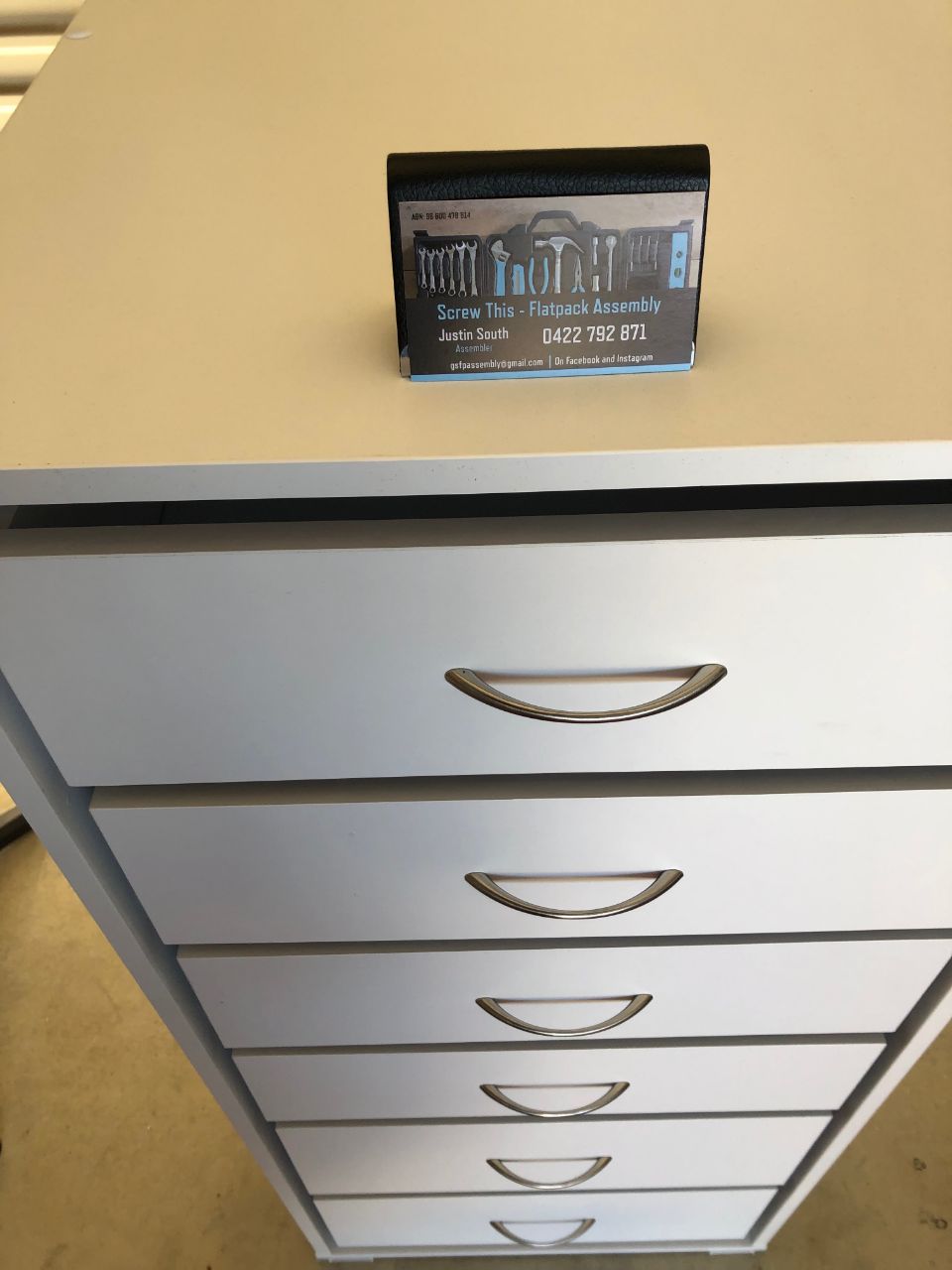 top view of a storage cabinet