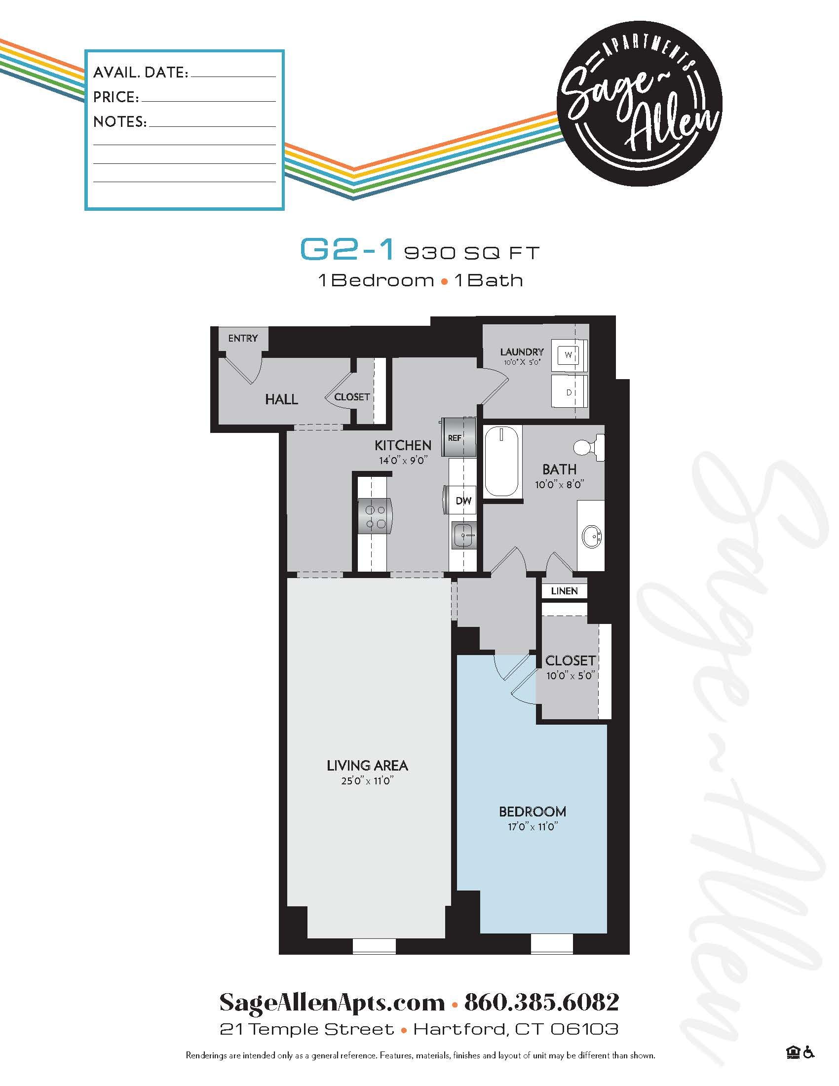 A floor plan of a house with a rainbow on it