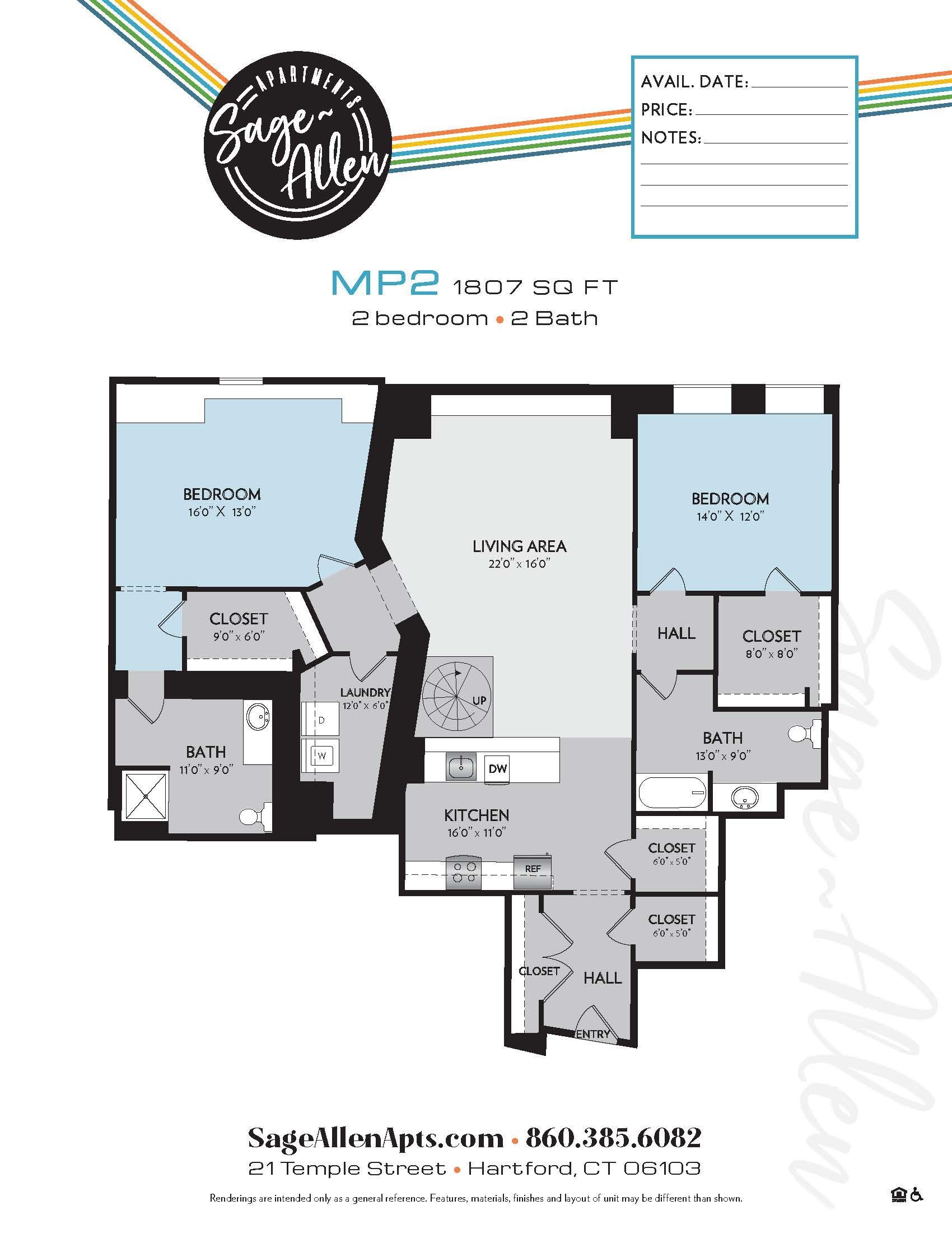A floor plan of a house with a rainbow in the background